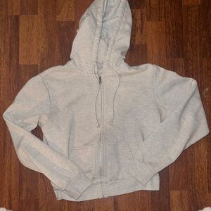 H&M Light Gray Hoodie with Zip